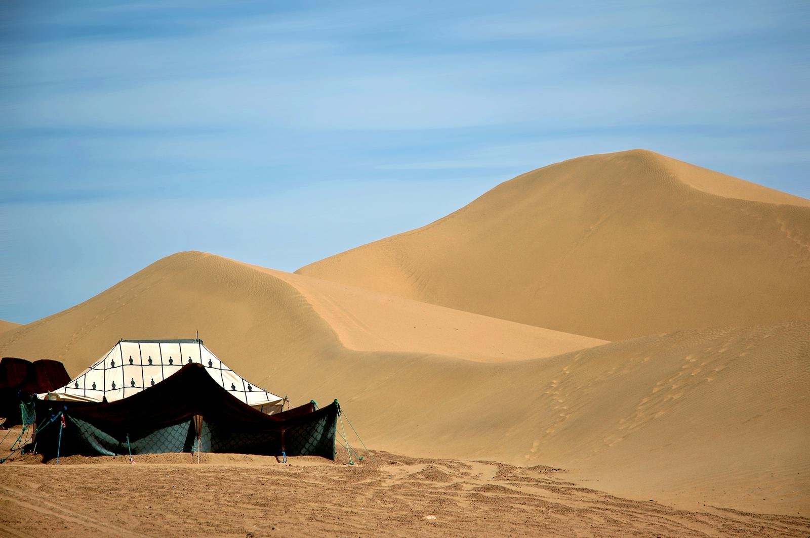 Traditional Berber tent in the Moroccan desert