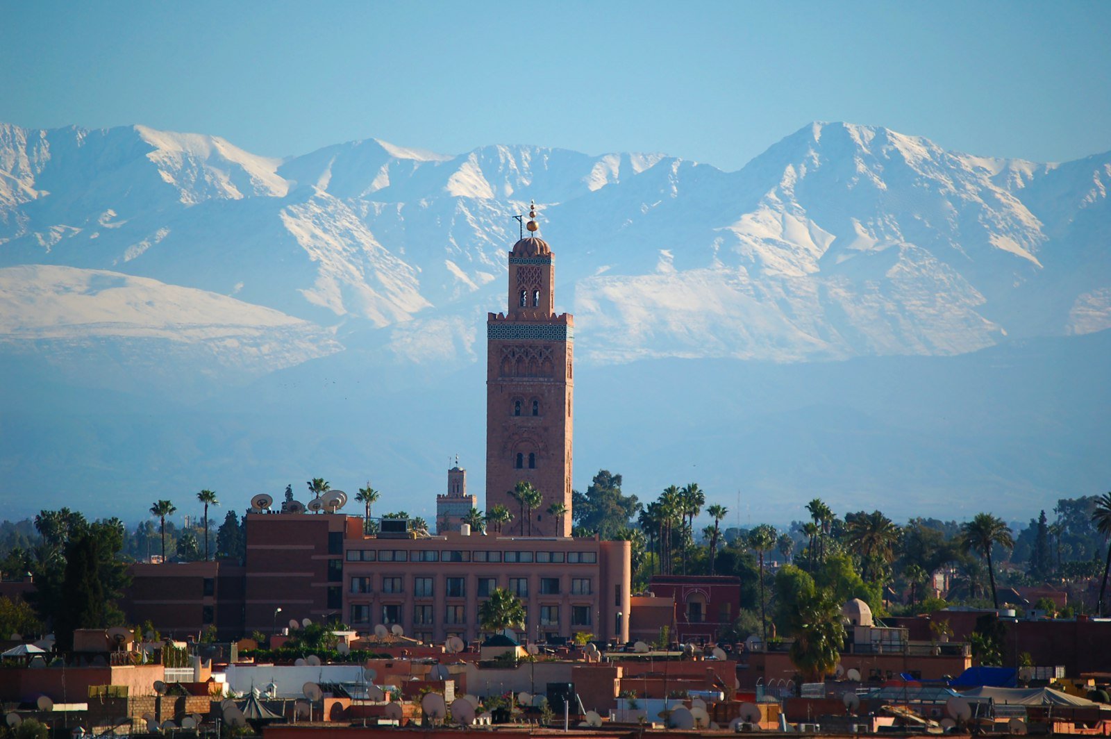Marrakech Medina Marrakech medina rooftop view at sunset